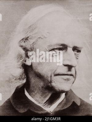 Portrait of Theodor Mommsen. 1890 Christian Matthias Theodor Mommsen (1817 – 1903) was a German classical scholar, historian, jurist, journalist, poli Stock Photo