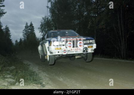 Timo Salonen (FIN) Seppo Harjanne (FIN) Nissan 240RS GrB Autokeskus Stock Photo