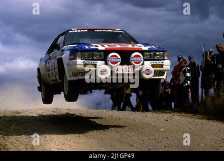 Timo Salonen (FIN) Seppo Harjanne (FIN) Nissan 240RS GrB Autokeskus Stock Photo