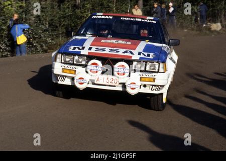 Timo Salonen (FIN) Seppo Harjanne (FIN) Nissan 240RS GrB Autokeskus Stock Photo