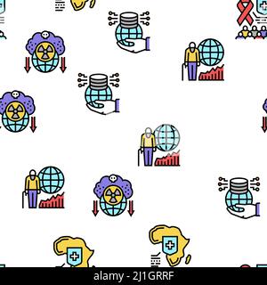 Social Public Problems Worldwide Vector Seamless Pattern Stock Vector ...