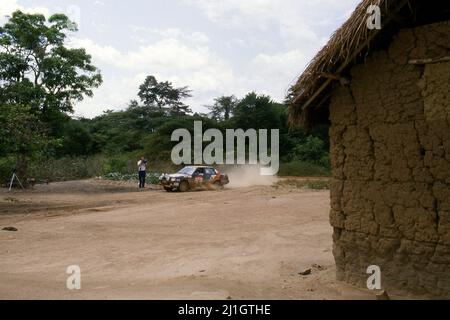 Eugene Salim (CI) Clement Konan (CI) Mitsubishi Lancer Turbo GrB Stock Photo