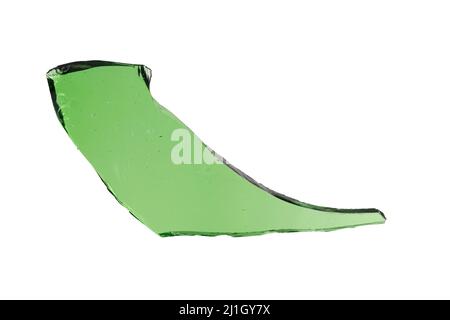 green shard glass isolated on white background. High quality photo Stock Photo