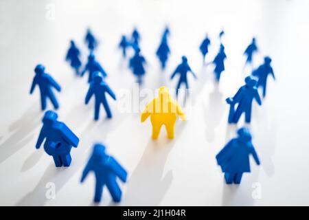 Overweight Person Bullying And Body Shaming. Stress And Obesity Stock Photo