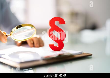 Paragraph Icon Or Sign. Legal Arbitration And Litigation Stock Photo
