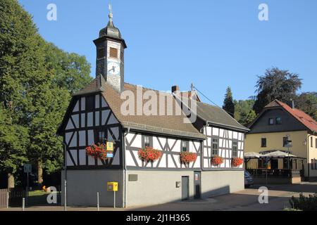 Historic town hall in Engenhahn im Taunus, Hesse, Germany Stock Photo