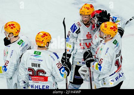 Mannheim, Germany. 25th Mar, 2022. Ice Hockey: Del, Adler Mannheim 