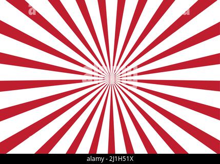 red and white sunburst background with sun rays wallpaper Stock Vector