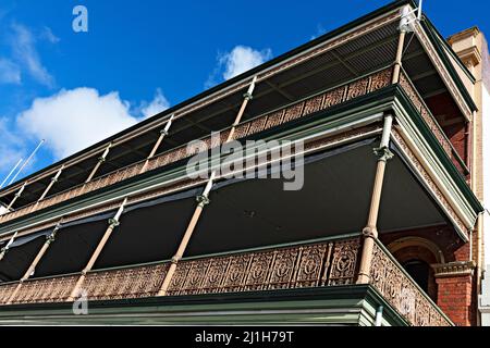 Ballarat Australia /  Ballarat's beautiful Victorian Era George Hotel in Lydiard Street. Stock Photo