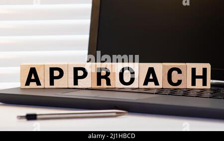 APPROACH word made with building blocks, concept Stock Photo