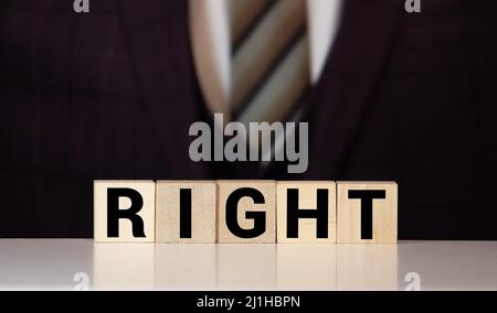 RIGHTS word made with building blocks isolated on white. Stock Photo