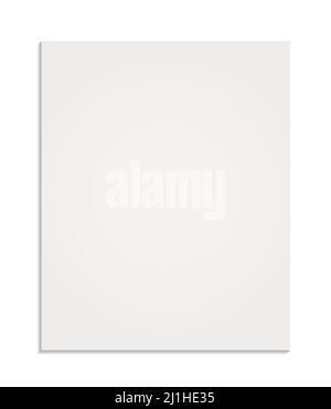Realistic sheet of paper from a notebook, blank paper ripped from a block, blank Stock Photo
