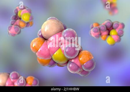 Imipenem antibiotic drug, molecular model Stock Photo