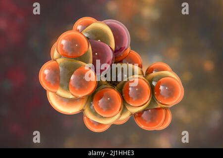 Imipenem antibiotic drug, molecular model Stock Photo