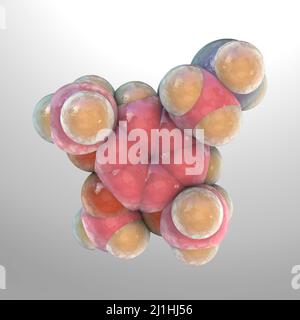 Mescaline drug molecule, illustration Stock Photo