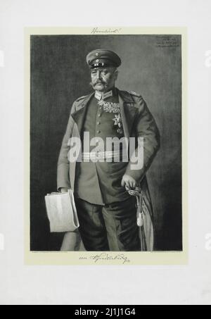 Portrait of Paul von Hindenburg. 1915 Paul Ludwig Hans Anton von Beneckendorff und von Hindenburg (1847 – 1934) was a German general and statesman who Stock Photo