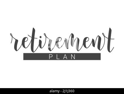 Handwritten Lettering of Happy Retirement. Template for Greeting Card ...