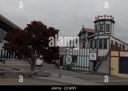 New Zealand, Wellington - January 11 2020: the view of historic building exterior of Wellington Rowing Club on January 11 2020 in Wellington, New Zeal Stock Photo