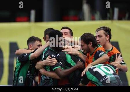 Redcliffe, Australia. 26th Mar, 2022. Western United players celebrate Credit: News Images /Alamy Live News Stock Photo