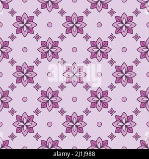 Seamless Symmetric Vector Pattern with Geometric Black and Golden Floral Design on Transparent Background. Abstract Flowers and Geometric Elements. Stock Vector