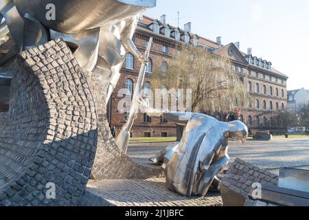 Monument to the Defenders of the Polish Post Office to memorize Defence of the Polish Post Office in Danzig in the beginning of WWI September 1st 1939 Stock Photo