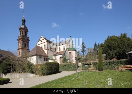 City Church of St. Marien and former monastery in Gengenbach, Baden-Württemberg, Germany Stock Photo