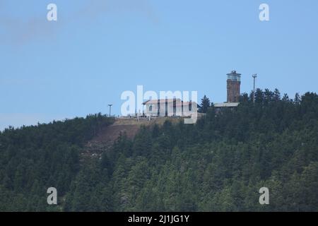 Tower on the Hornisgrinde in the Northern Black Forest, Baden-Württemberg, Germany Stock Photo