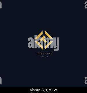 A modern, bold logo letters on a dark background. EPS10, Vector. Stock Vector