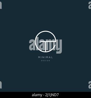OT ET CT letters Initial icons monogram vector inspiration logo design Stock Vector