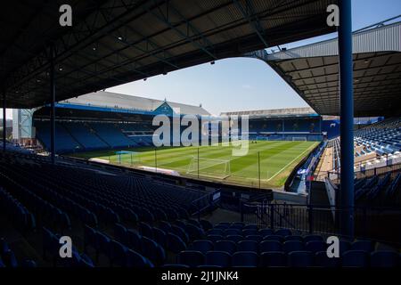 Sheffield, UK. 26th Mar, 2022. General interior view of Hillsborough Stadium, Home Stadium of Sheffield Wednesday in Sheffield, United Kingdom on 3/26/2022. (Photo by Ben Early/News Images/Sipa USA) Credit: Sipa USA/Alamy Live News Stock Photo