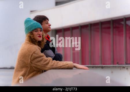Amazing and beautiful young couple is having a great time Stock Photo