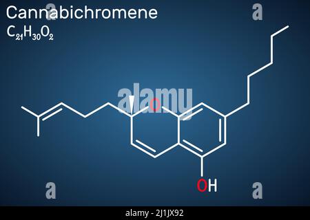 Cannabichromene Or CBC Cannabinoid Molecule. Skeletal Formula Stock ...