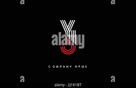 YJ or jy alphabets letters logo monogram Stock Vector