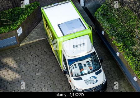 Epsom Surrey London UK, March 24 2022, Ocado Home Delivery Supermarket Service Van With No People Stock Photo