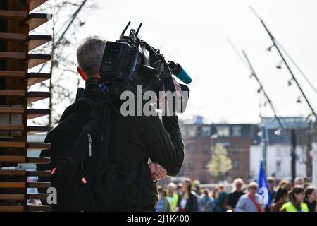 RTE Cameraman. copyspace Stock Photo