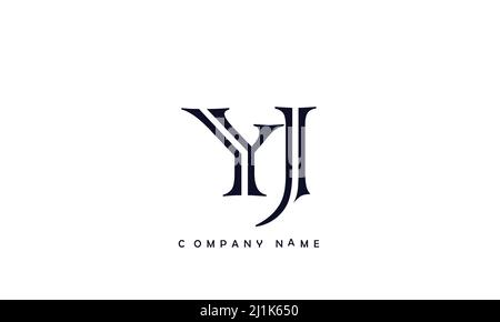 YJ or jy alphabets letters logo monogram Stock Vector