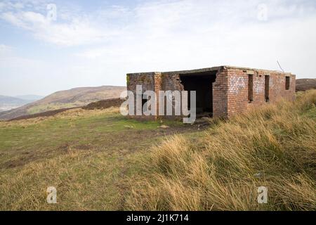 Ruined opencast mine building, Blaenavon, Wales, UK Stock Photo
