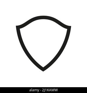 Shield line icon. Shielding sign. Security and protector symbol. Stock Vector