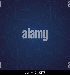Abstract polygonal dark blue background with lines. Triangular shapes texture. Vector illustration. Stock Vector