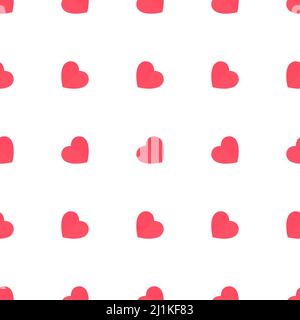 Hearts seamless pattern. Valentine's Day concept white background. Vector illustration. Stock Vector