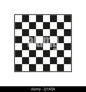 Chess board. Black and white board game. Vector illustration isolated. Stock Vector