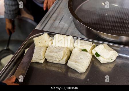 Dairy And Hellim (halloumi) Cheese Production In Nicosia, Cyprus Stock ...