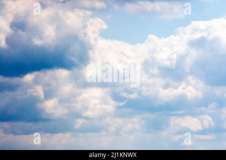 cloudy sky on a windy weather. atmosphere air freedom concept. nature series in spring. creative gradient background for installation and design Stock Photo