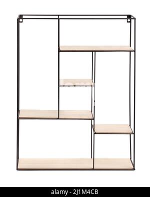 wall shelf path isolated on white Stock Photo
