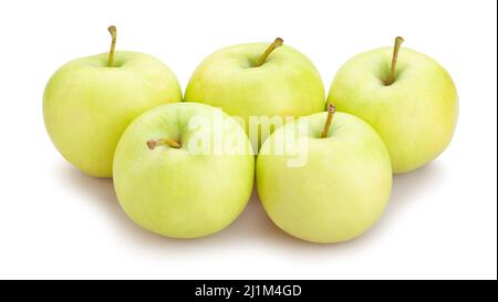 white apple path isolated on white Stock Photo