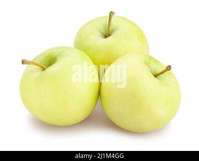 white apple path isolated on white Stock Photo