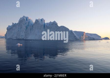 Big icebergs floating over sea Stock Photo