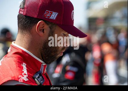 The Americas. 26th Mar, 2022. Bubba Wallace (18) before the start of NASCAR Xfinity Series, Dr 