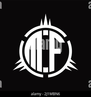 MF Logo monogram isolated on circle element design template Stock Vector