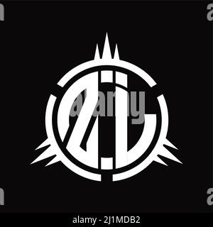 ZJ Logo monogram isolated on circle element design template Stock ...